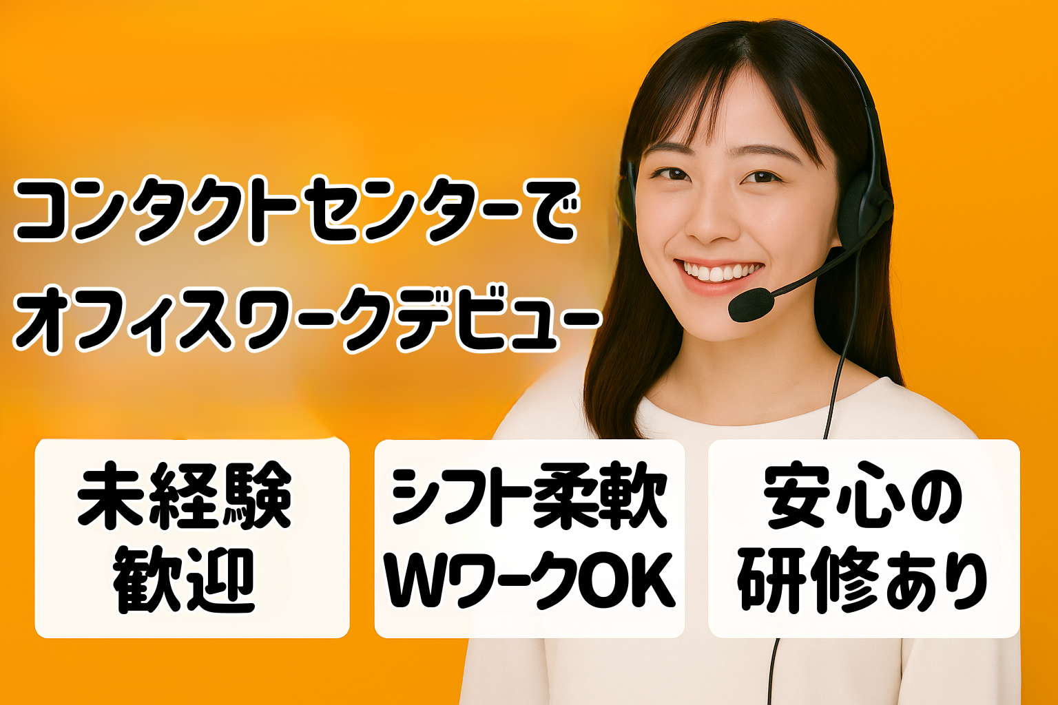 株式会社アウスタ GrowUp事業部の契約社員 コンタクトセンター オフィスワーク求人イメージ